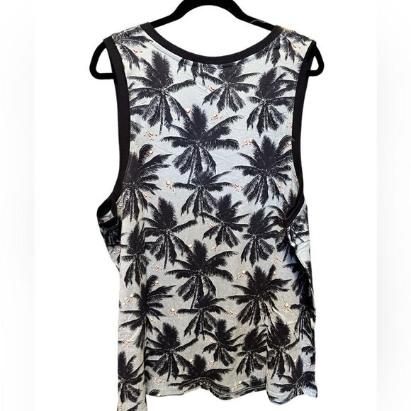 NWT LRG Lifted Research Group Blue Palm Tree Summer Tank Top - Size 2XL - Picture 2 of 6